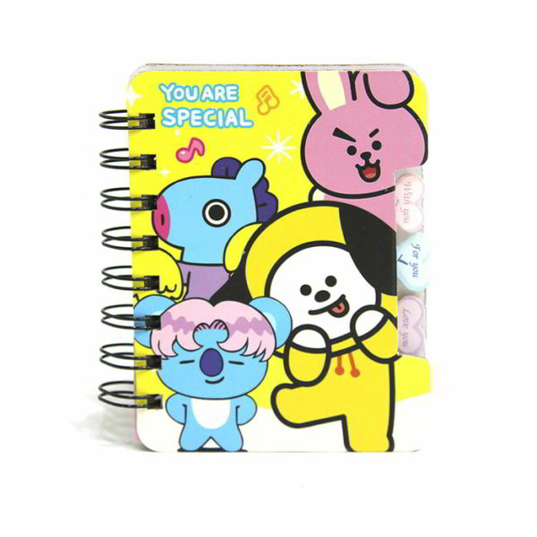 Anotador BT21 con separador personajes