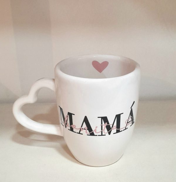 Taza mamá cerámica corazón