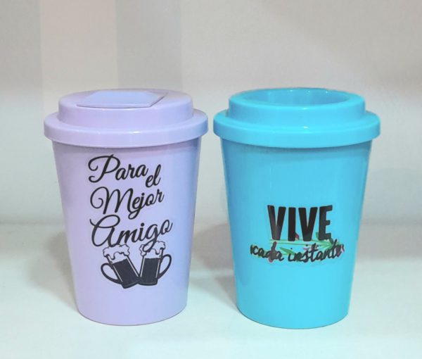 Vaso mug cierre deslizante vinilo